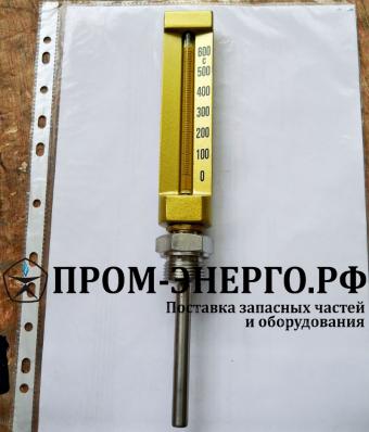 Термометр виброустойчивый 0-600, длина ножки 120мм, М27х2